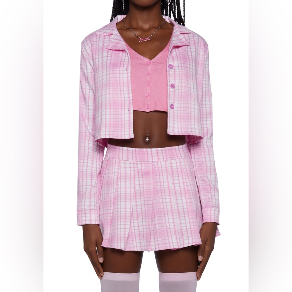 Mean Girls Pink Plaid Set